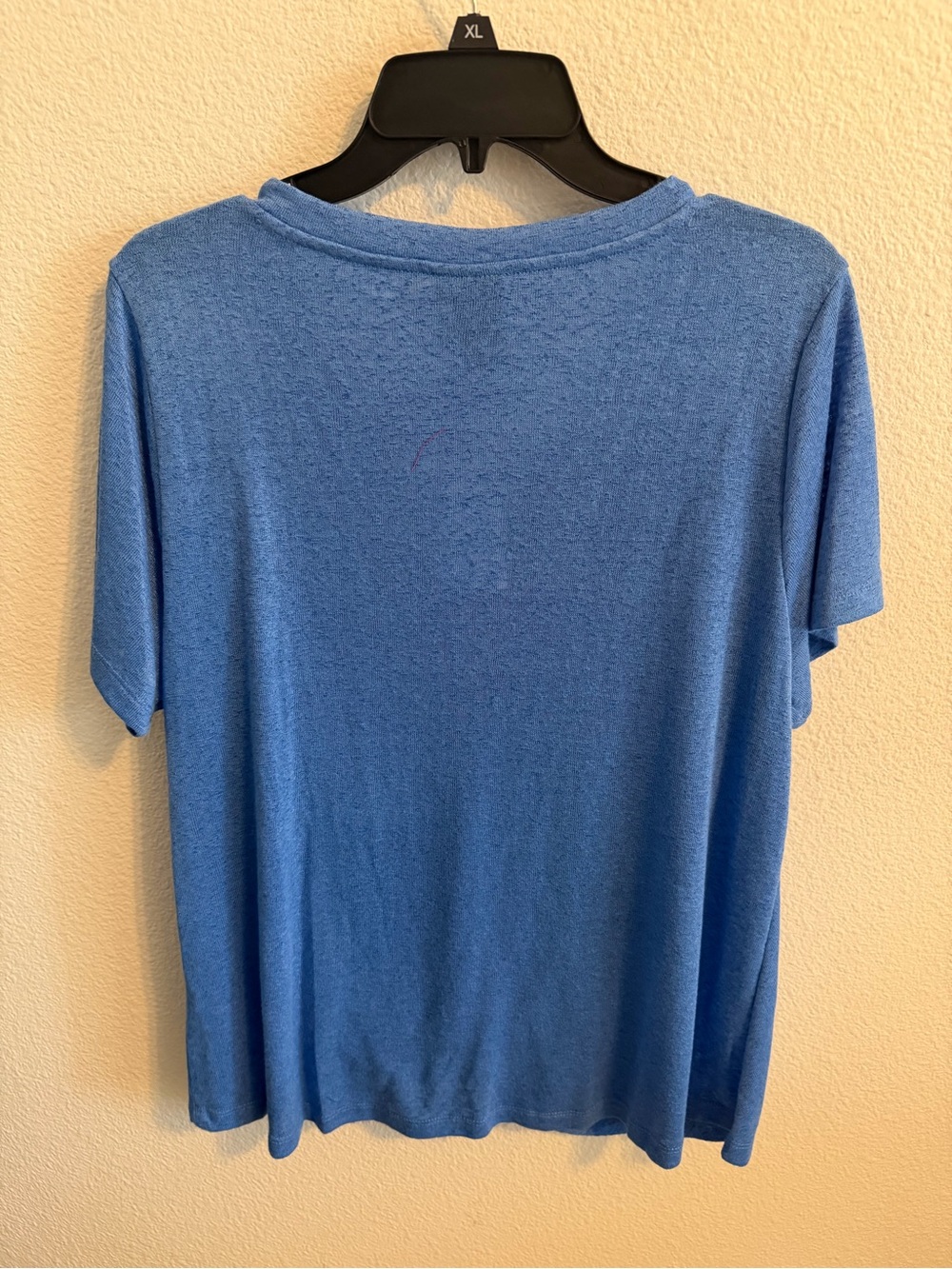 bobeau Cornflower Blue V-Neck Twist-Front Short Sleeve Top - Picture 6 of 6